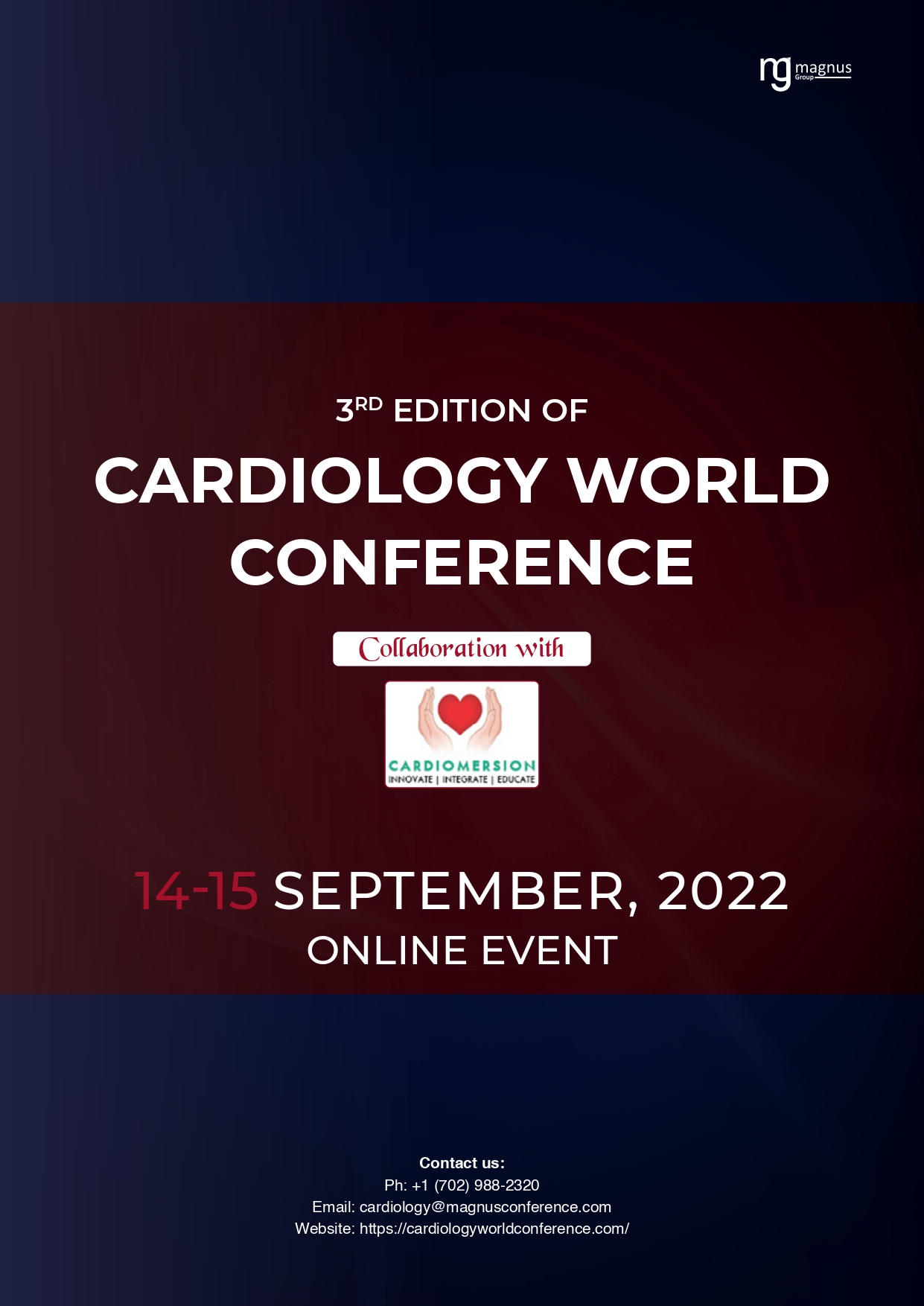 3rd Edition of Cardiology World Conference | Online Event Book